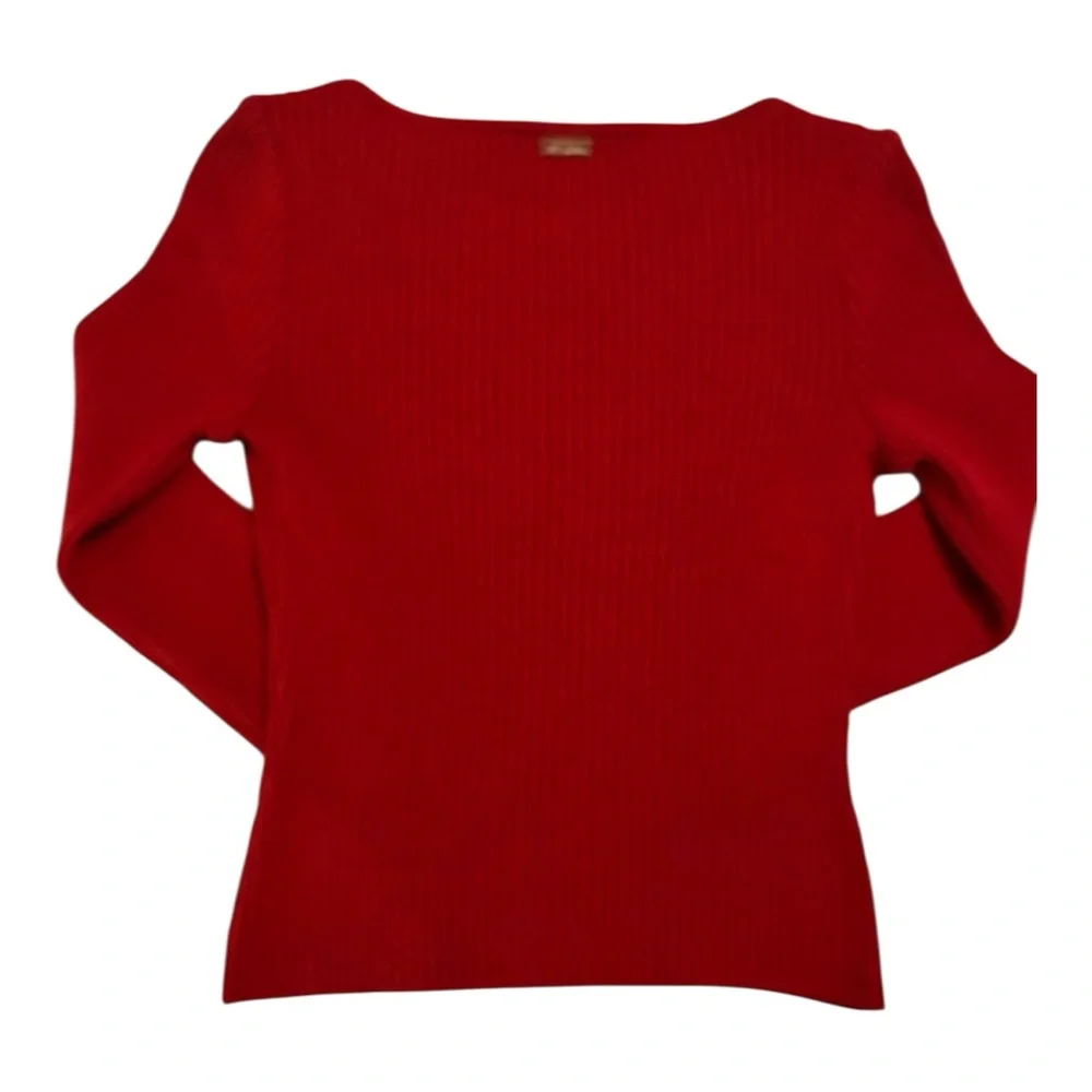 NWOT St. John Sport Rust Ribbed Knit Sweater - Sz Small